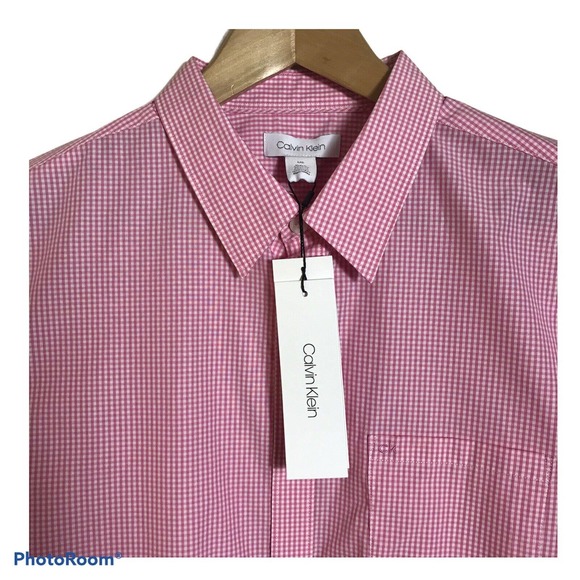 Calvin Klein Other - CALVIN KLEIN The Extra Fine Cotton Shirt Mens Pink Marshmallow L/S XXL $69.50